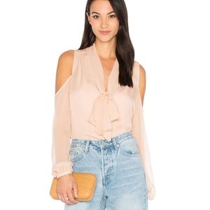 HAUTE  HIPPIE Vida Cold Shoulder Top